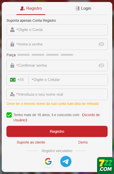Experiência de Jogos 7zz.com